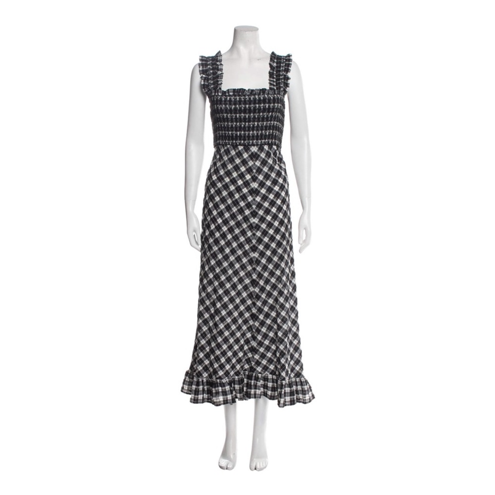 GANNI plaid dress.
